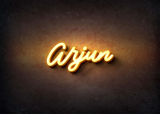 Free photo of Glow Name Profile Picture for Arjun