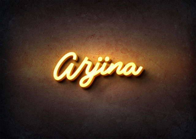 Free photo of Glow Name Profile Picture for Arjina
