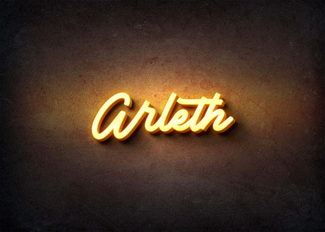 Free photo of Glow Name Profile Picture for Arleth