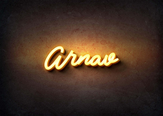 Free photo of Glow Name Profile Picture for Arnav