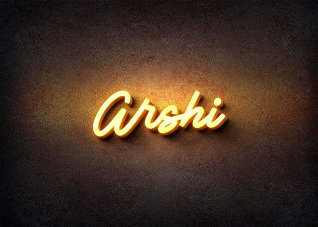 Free photo of Glow Name Profile Picture for Arshi