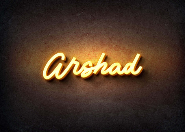 Free photo of Glow Name Profile Picture for Arshad