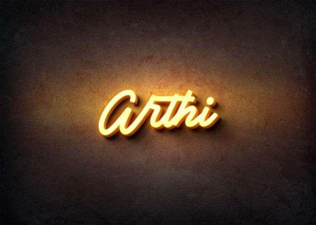 Free photo of Glow Name Profile Picture for Arthi