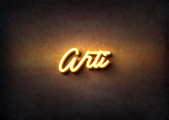 Free photo of Glow Name Profile Picture for Arti