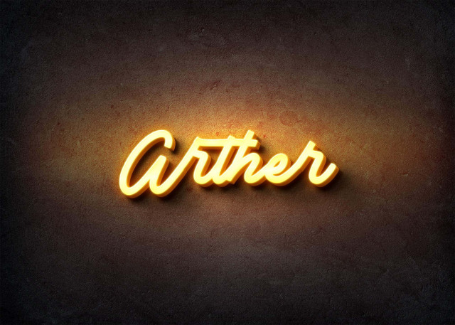 Free photo of Glow Name Profile Picture for Arther