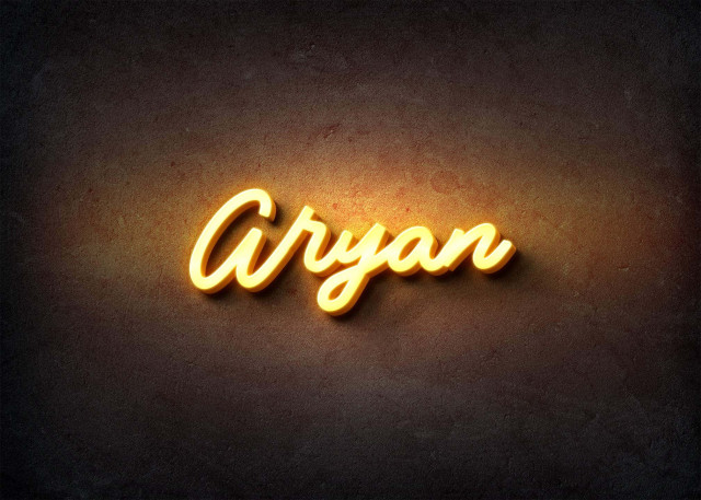 Free photo of Glow Name Profile Picture for Aryan