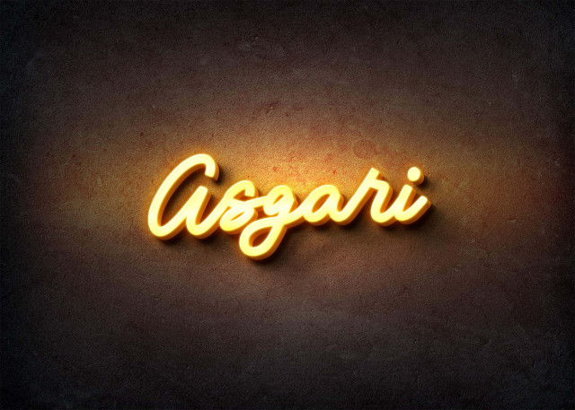 Free photo of Glow Name Profile Picture for Asgari