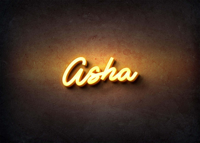 Free photo of Glow Name Profile Picture for Asha