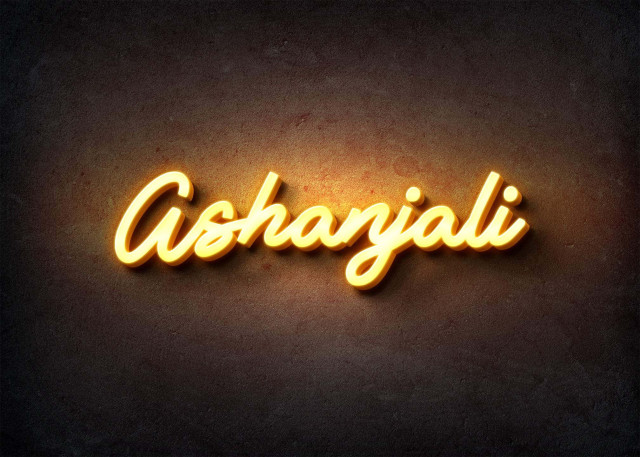 Free photo of Glow Name Profile Picture for Ashanjali