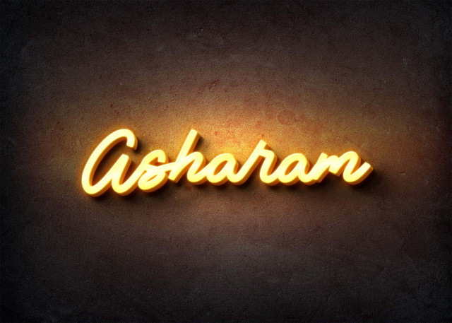 Free photo of Glow Name Profile Picture for Asharam