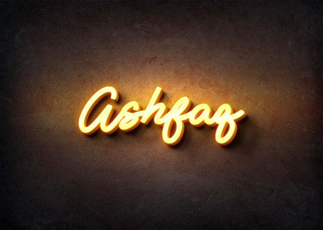 Free photo of Glow Name Profile Picture for Ashfaq