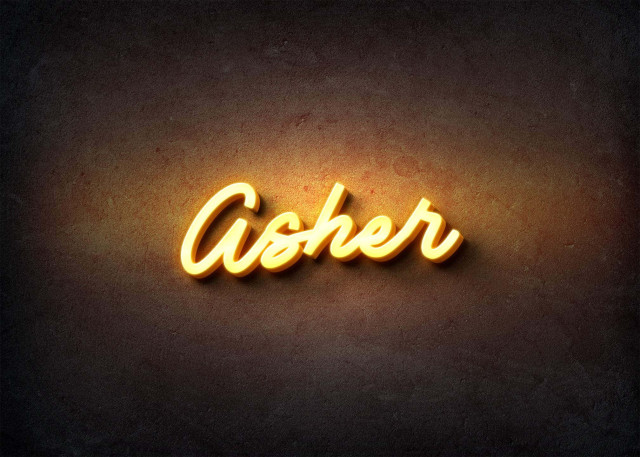 Free photo of Glow Name Profile Picture for Asher
