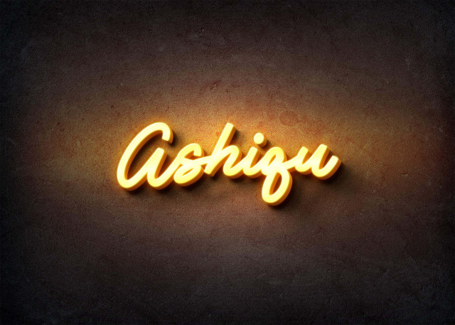 Free photo of Glow Name Profile Picture for Ashiqu