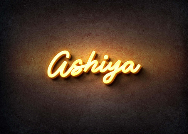 Free photo of Glow Name Profile Picture for Ashiya