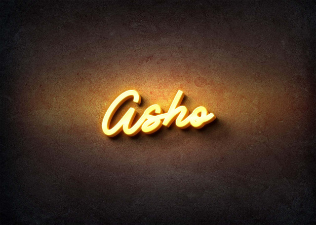 Free photo of Glow Name Profile Picture for Asho