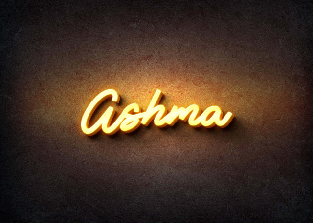 Free photo of Glow Name Profile Picture for Ashma