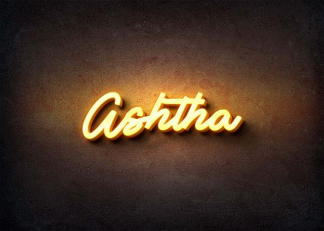 Free photo of Glow Name Profile Picture for Ashtha