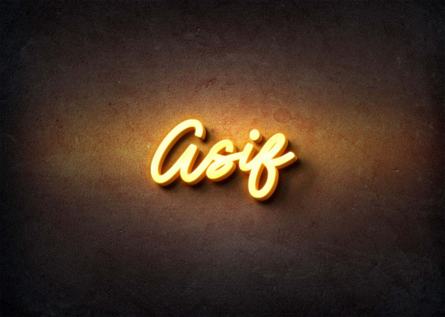 Free photo of Glow Name Profile Picture for Asif