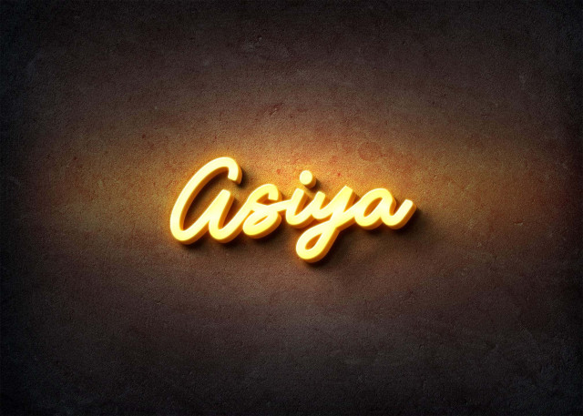 Free photo of Glow Name Profile Picture for Asiya