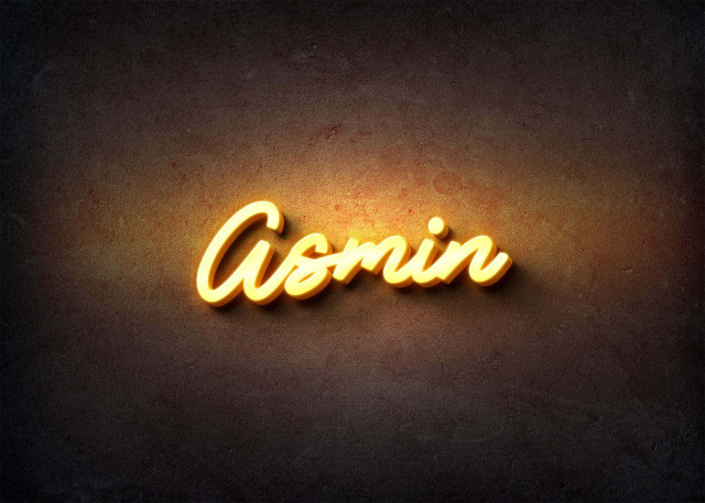 Free photo of Glow Name Profile Picture for Asmin