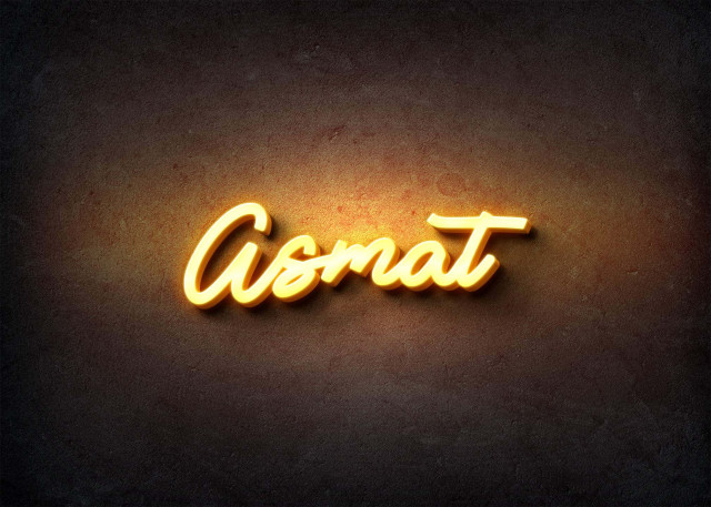 Free photo of Glow Name Profile Picture for Asmat