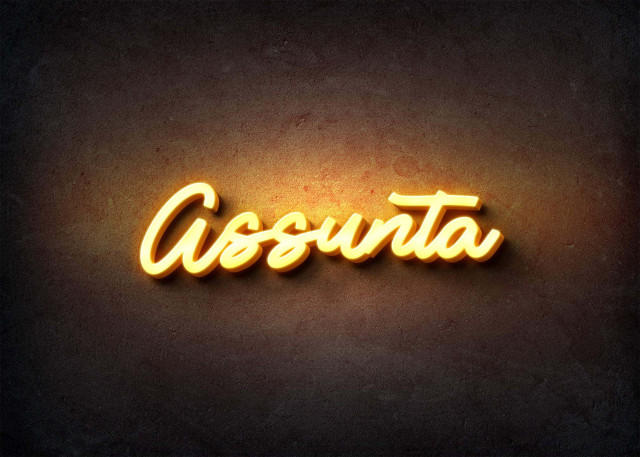 Free photo of Glow Name Profile Picture for Assunta