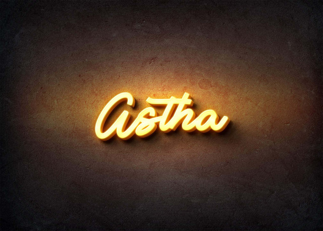 Free photo of Glow Name Profile Picture for Astha