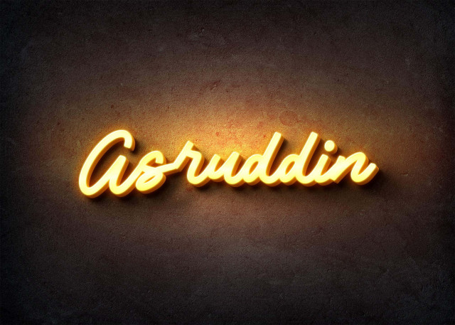 Free photo of Glow Name Profile Picture for Asruddin