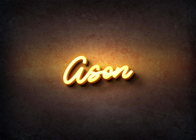 Free photo of Glow Name Profile Picture for Ason