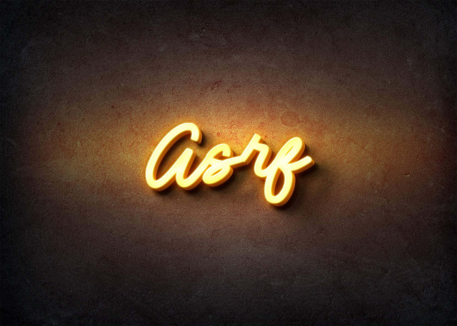 Free photo of Glow Name Profile Picture for Asrf