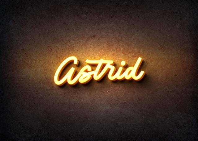 Free photo of Glow Name Profile Picture for Astrid