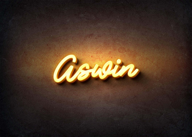 Free photo of Glow Name Profile Picture for Aswin