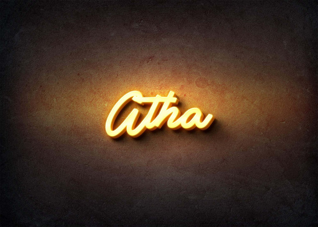 Free photo of Glow Name Profile Picture for Atha