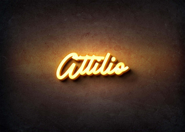 Free photo of Glow Name Profile Picture for Attilio