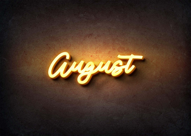 Free photo of Glow Name Profile Picture for August