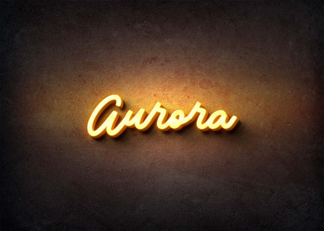 Free photo of Glow Name Profile Picture for Aurora