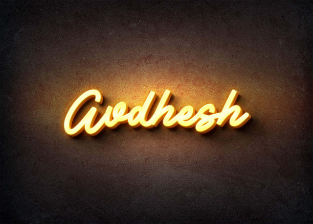 Free photo of Glow Name Profile Picture for Avdhesh