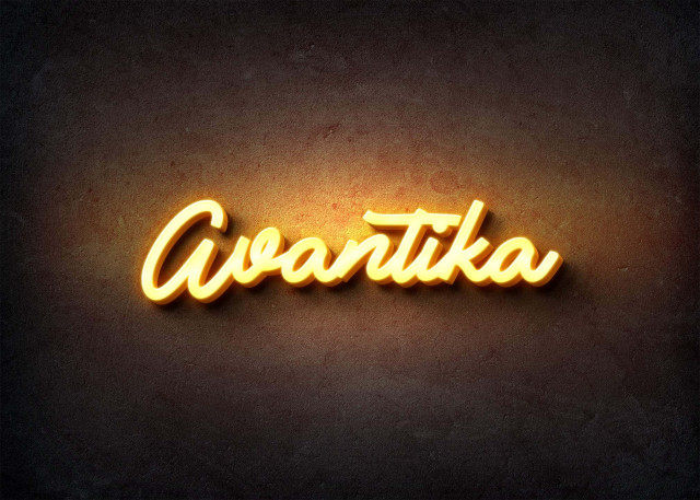Free photo of Glow Name Profile Picture for Avantika
