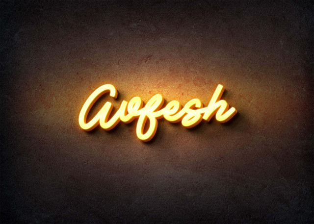 Free photo of Glow Name Profile Picture for Avfesh