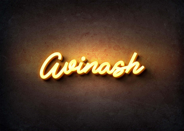 Free photo of Glow Name Profile Picture for Avinash