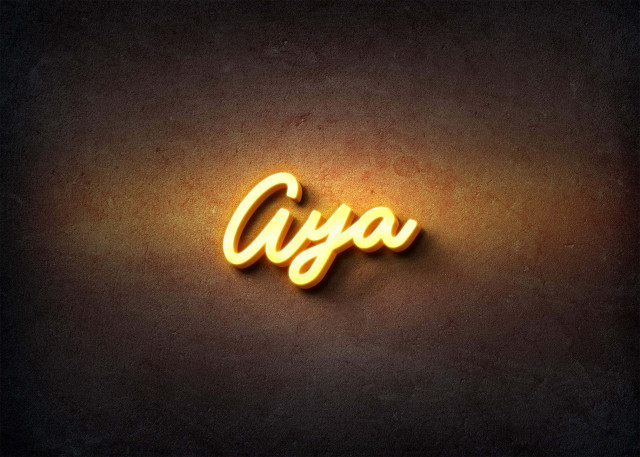 Free photo of Glow Name Profile Picture for Aya