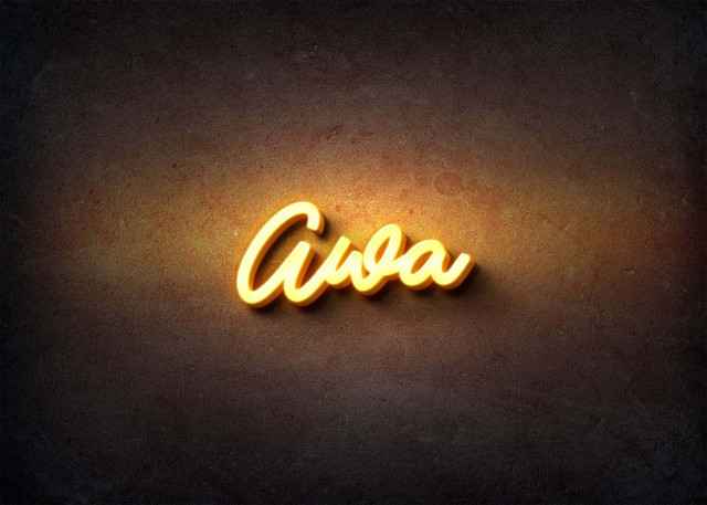 Free photo of Glow Name Profile Picture for Awa