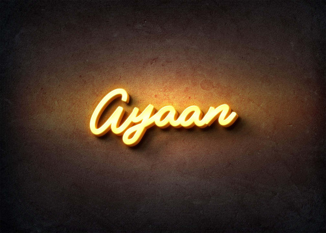 Free photo of Glow Name Profile Picture for Ayaan