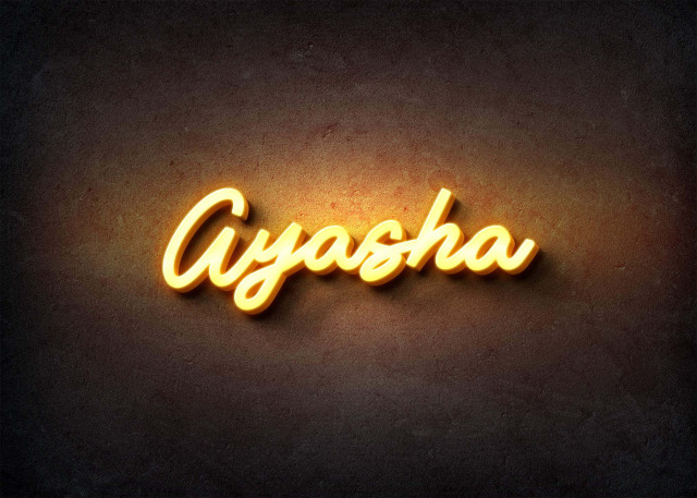 Free photo of Glow Name Profile Picture for Ayasha