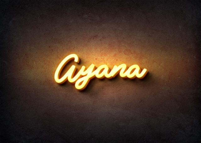 Free photo of Glow Name Profile Picture for Ayana