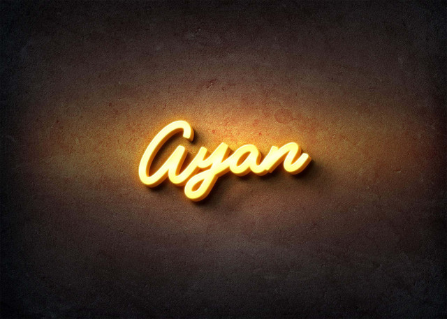 Free photo of Glow Name Profile Picture for Ayan