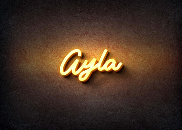 Free photo of Glow Name Profile Picture for Ayla