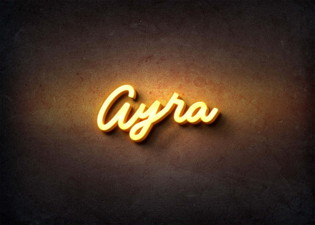 Free photo of Glow Name Profile Picture for Ayra