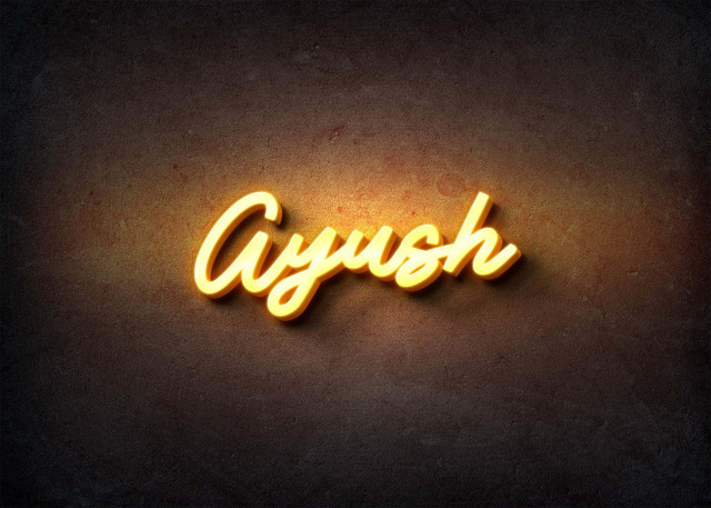 Free photo of Glow Name Profile Picture for Ayush