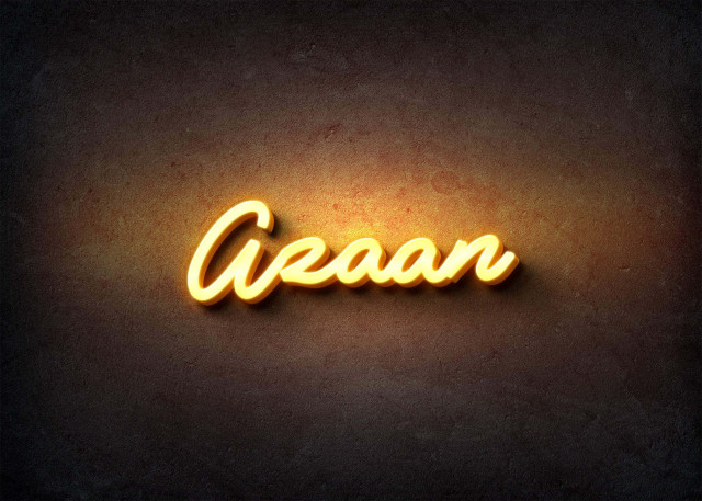 Free photo of Glow Name Profile Picture for Azaan